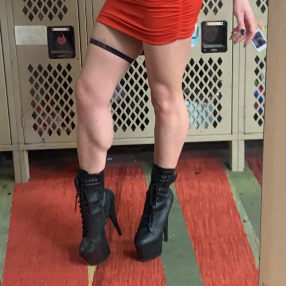 Stripper heels, pleaser heels, stripper boots, platform heels, size 8 boot heel - Picture 3 of 3